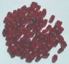 100 6x3mm Garnet Rectangle Beads